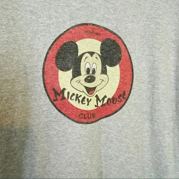 Vintage Mickey‎ Mouse Club L gray graphic T-shirt - Picture 2 of 5